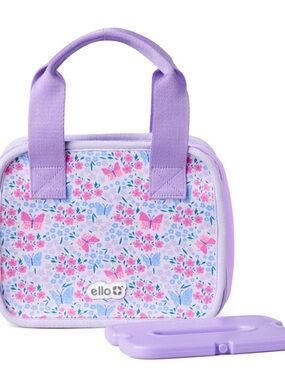 ello Lavender Butterfly Kids Lunch Bag